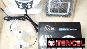 Ventilador eléctrico con panel y luces