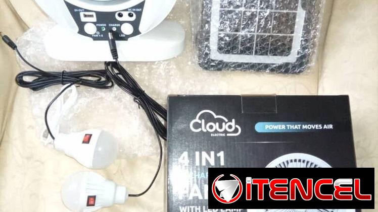 Ventilador eléctrico con panel y luces