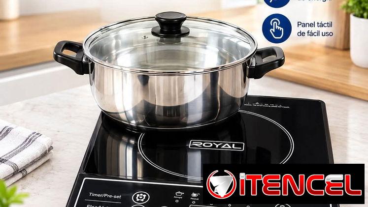 Cocina Royal d 1200W inducción más caldero