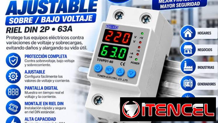 PROTECTOR DE VOLTAJE AJUSTABLE 63A – 110V / 220V ⚡