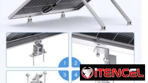 Base tipo torre para panel solar.