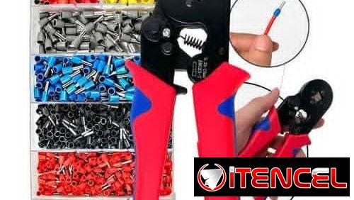 Crimpadora + 1200pz terminales.  40 Usd