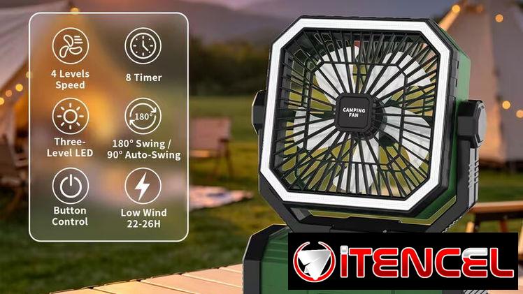 Ventilador Recargable 20000mah con BT para musica