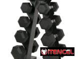 SET DE MANCUERNAS 5 en 1. MANCUERNAS HEXAGONALES. RACK DE MANCUERNAS