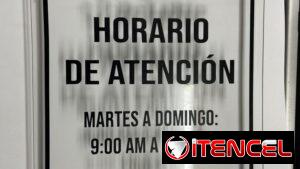 Cartel de horario / cartel de acrilico y vinilo para negocios / carteles de horarios / carteles para negocios