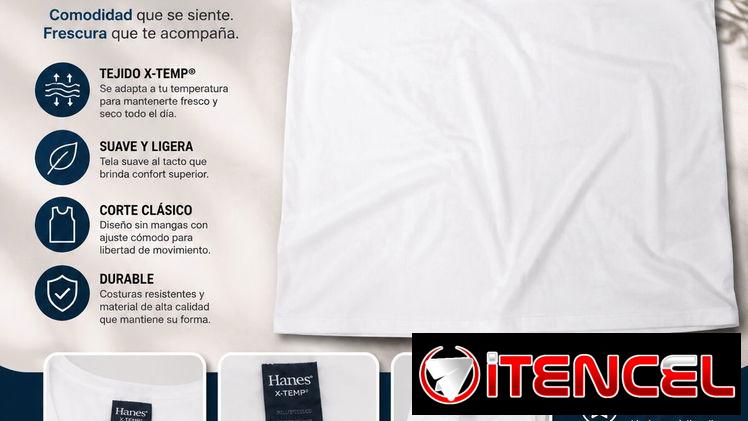 Camiseta hombre sin mangas blanca 3XL