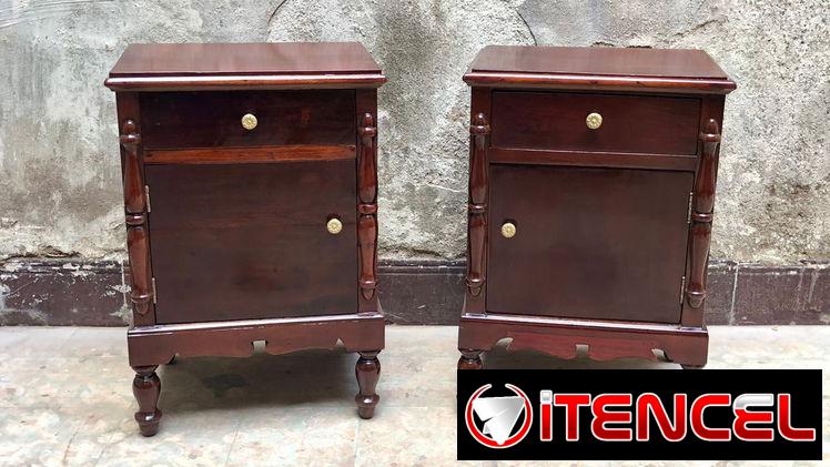 ⚜️ Mesitas de noche Coloniales antiguas restauradas • Entrega incluida 🚛