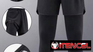 Licra larga con short naylon deportivo para hombres
