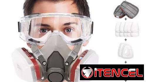Máscara careta antigas para pintura, fumigación, Carpintería, peluquería 🤿