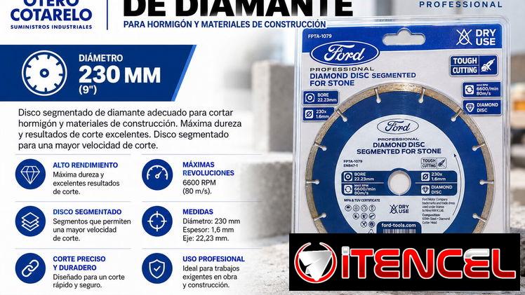 DISCO SEGMENTADO DE DIAMANTE diámetro 230MM