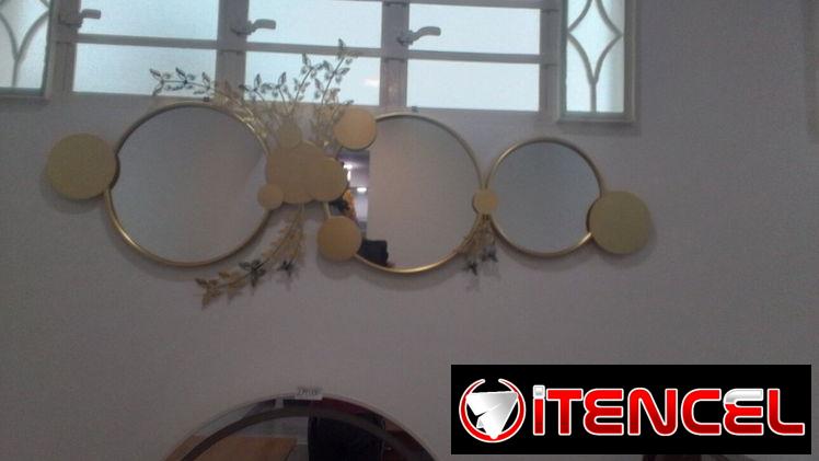 Espejo Borde Dorado con mariposas