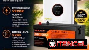 Inversor 6.4kw VEVOR + Bateria 5kwh