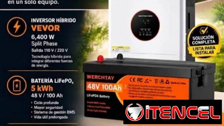 Inversor 6.4kw VEVOR + Bateria 5kwh — foto 1