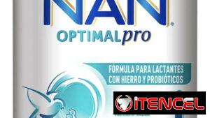 Fórmula infantil Nan Optimal Pro Etapa 1. De 0 a 6 meses. Lata de 1.2 kg en 65 USD.