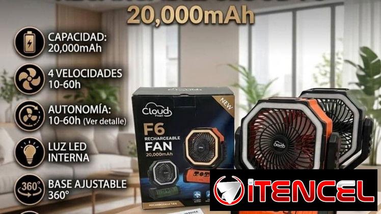 Ventilador Recargable Cloud F6 P0290-AV006