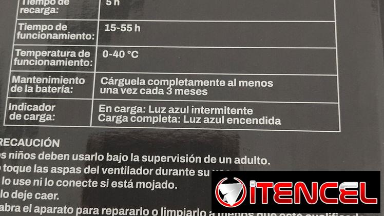 Abanico recargable