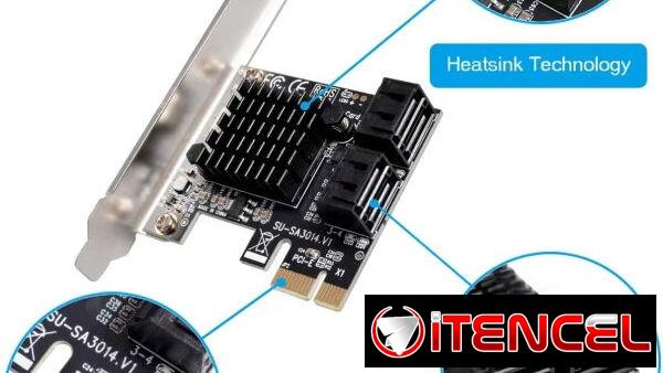 Tarjeta Sata  PCI Express de 4 Puertos 6Gbps