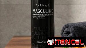 Shampoo y Body Wash MASCULINE 360ml🖤 Aroma cítricos y madera de cedro. Aceites de Argán, Sésamo y Macadamia
