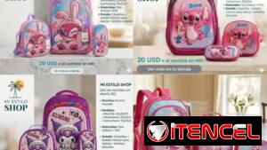 Juegos de mochilas de 20 usd, mochilas 13 usd y de 7 usd