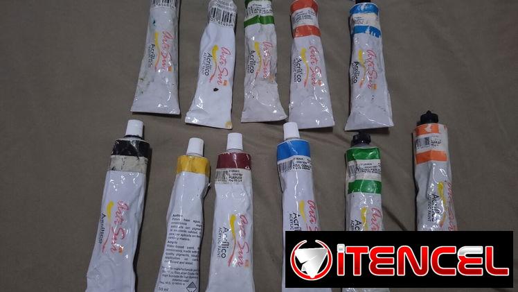 Tubos de Pintura Acrílica (Acrílico) artística profesional, marca ArtiSur, de 50mL, totalmente nuevos.