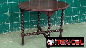 ⚜️ Mesa ovalada antigua restaurada • Entrega incluida 🚛