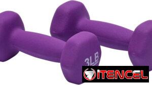 juego de dos mancuernas de entrenamiento de 3 libras cada una, nuevas en su caja  ,ver foto