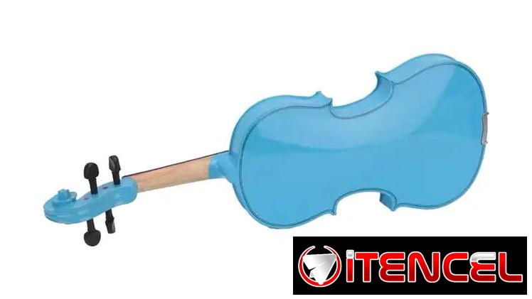 Violín acústico 4/4 acabado premium celeste azul y verde US$170.00