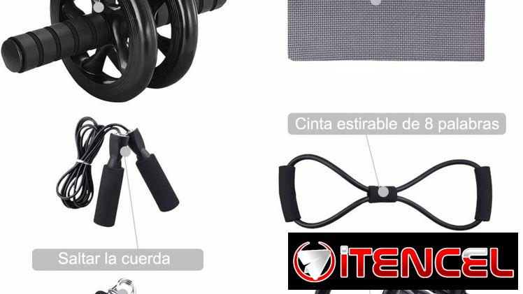 Kit de ejercicios rodillo abdominal barras push-up ejercitador suiza nuevo en caja 54321470 — foto 2