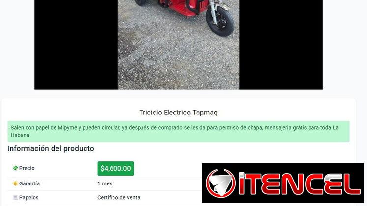 Triciclo eléctrico Topmaq
