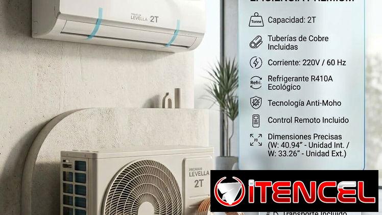 SPLIT 2 TON (24000 BTU) PREMIUM LEVELLA | $700 USD | ENVÍO GRATIS | 3 MESES GARANTÍA + FACTURA | TUBERÍA DE COBRE