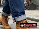 Botines de piel con cordones