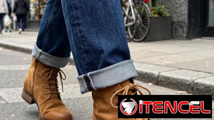 Botines de piel con cordones