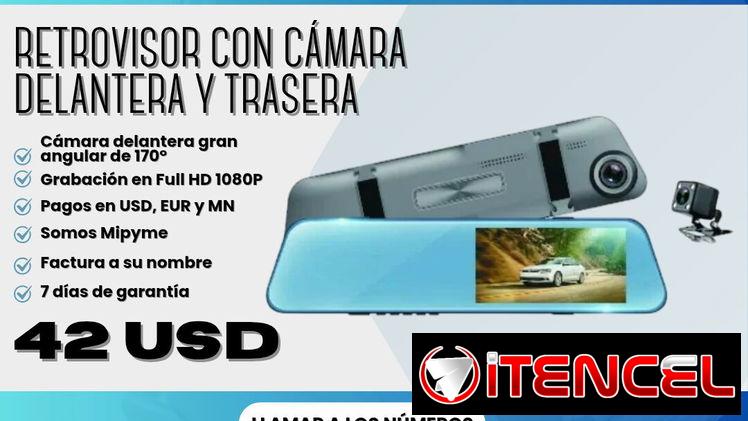 Retrovisor con Cámara Delantera y Trasera por solo 💲42 con ✅ 7 días de garantía.
