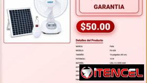 Ventilador De Mesa Patix FS-628 Recargable 3 Velocidades 16 Pulgadas VPT-0149