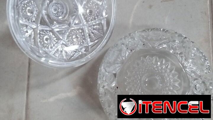 Joyero de cristal tallado