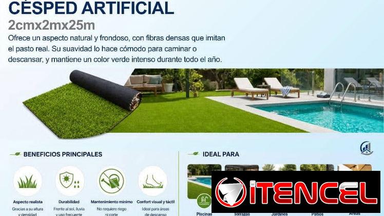 🚧 Césped Artificial 📏 Medidas: 1 cm x 2 m x 25 m & 📏 Medidas: 2 cm x 2 m x 25 m🚧 — foto 1