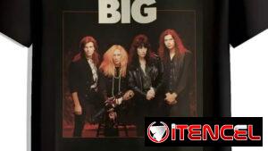T-shirts negro de rock, Mr Big, talla M aumentada