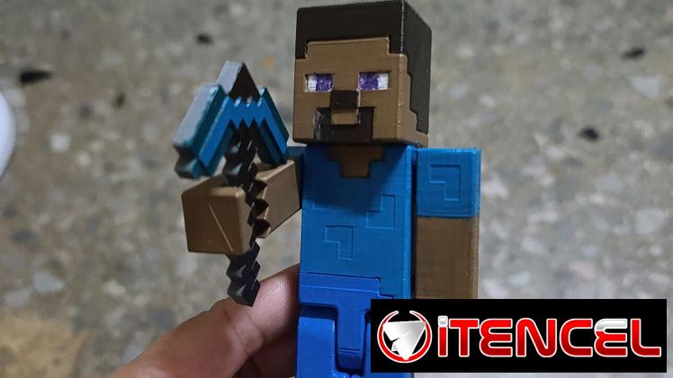 Steve Minecraft. Figura de colección impresa en 3D