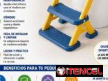 Escalera con asiento reductor de baño para niño