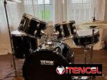 VEVOR Juego de batería de 5 piezas para adultos, kit completo de tamaño completo de 22 pulgadas con bombo, toms, caja,