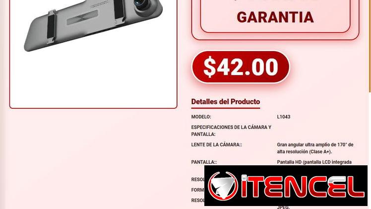 Camara Para Auto Tipo Espejo Retrovisor L1043 1080P HD VPT-0137