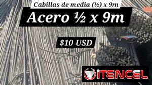 *Cabillas de media por 9m (Acero de ½ x 9m) NUEVAS*