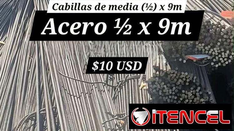 *Cabillas de media por 9m (Acero de ½ x 9m) NUEVAS*
