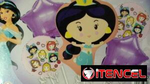Set de 5 Globos Princesa Jazmin M1(T,C)