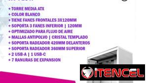 Nuevo – Chasis Media ATX (Color Blanco) NZXT  H7 Flow | 190 USD