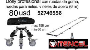 Se vende Dolly profesional con ruedas, y rieles de acero inoxidable