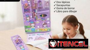 Set Escolar con crayolas