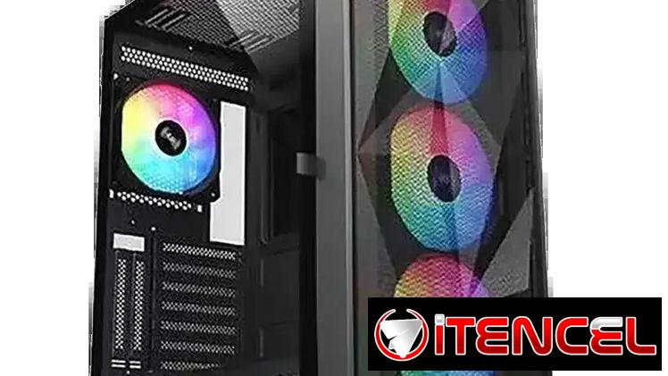 Chasis Gaming SAMA Neview 3509 ARGB con 4 Ventiladores y Soporte GPU Vertical