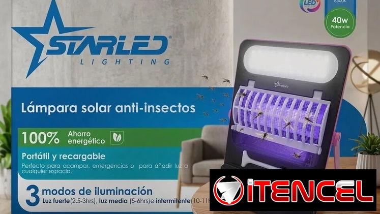 Lámpara Solar Anti-Insectos Starled 40W – ¡Portátil y Recargable! – 58504201