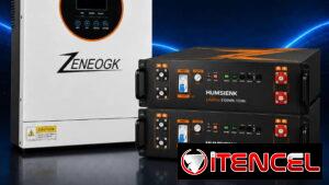 ⚡ Inversor hibrido de 6.2kw + 2 Baterias inteligente de 5.12 kwh 🔋10 kWh Capacidad LiFePO4 🚛 Transporte incluido 💸